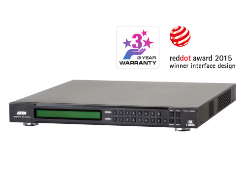 Aten Professional Matrix 8x9 4K HDMI Matrix with Scaler, Seamless Switch, control via front-panel pushbuttons, IR remote and RS232 control Aten Professional Matrix 8x9 4K HDMI Matrix with Scaler, Seamless Switch, control via front-panel pushbuttons, IR remote and RS232 control