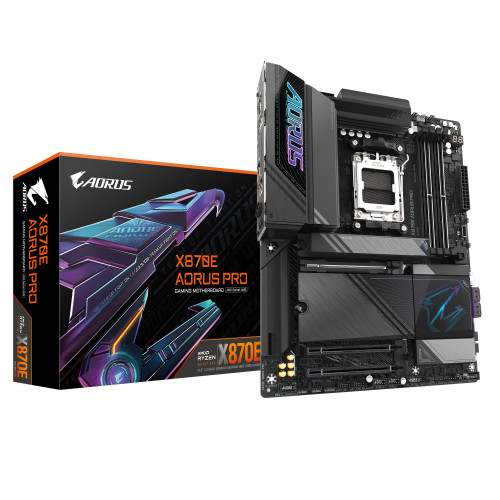 Gigabyte X870E AORUS PRO AMD AM5 ATX Motherboard 4x DDR5~256GB,3x PCIe x16, 4x M.2, 4x SATA 6,7x USB 3.2, 2x USB2.0, 2x USB-C, Gigabyte X870E AORUS PRO AMD AM5 ATX Motherboard 4x DDR5~256GB,3x PCIe x16, 4x M.2, 4x SATA 6,7x USB 3.2, 2x USB2.0, 2x USB-C,