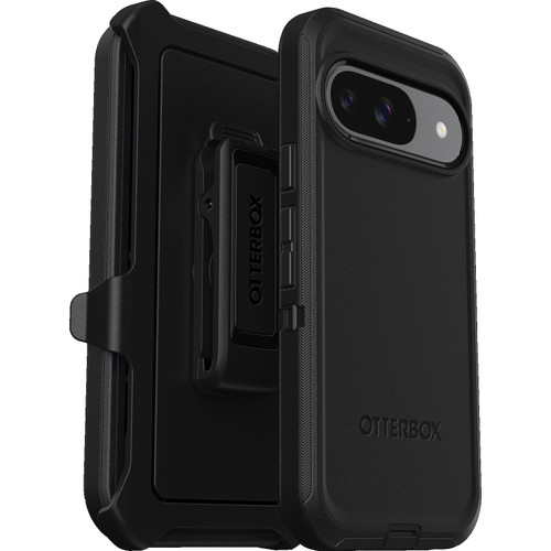 OtterBox Defender Google Pixel 9/Pixel 9 Pro (6.3') Case Black - (77-95590), DROP+ 5X Military Standard, Multi-Layer, Included Holster, Raised Edges OtterBox Defender Google Pixel 9/Pixel 9 Pro (6.3') Case Black - (77-95590), DROP+ 5X Military Standard, Multi-Layer, Included Holster, Raised Edges