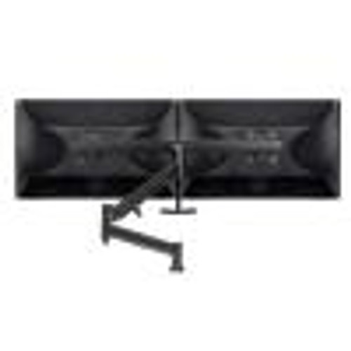 Atdec AWMS-RHXB Tandem Dynamic Dual Monitor Mount. Grommet Clamp Desk Fixing. Max Load 2-7kg. Up to 27" screens. Black
