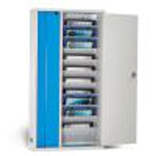 LapCabby Lyte 10 Wall for Tablets | 10-Device Wall Mounted AC Charging Cabinet for Tablets up to 11.8" - Vertical LapCabby Lyte 10 Wall for Tablets | 10-Device Wall Mounted AC Charging Cabinet for Tablets up to 11.8" - Vertical