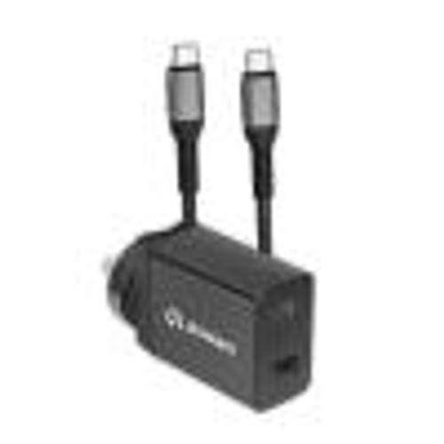 Shintaro 65W GaN Dual Port USB Wall Charger & USB-C Charge Cable 1m, Aluminium head, braid, support Max 20V5A, 100W charging, Emark IC, 480Mbps data Shintaro 65W GaN Dual Port USB Wall Charger & USB-C Charge Cable 1m, Aluminium head, braid, support Max 20V5A, 100W charging, Emark IC, 480Mbps data