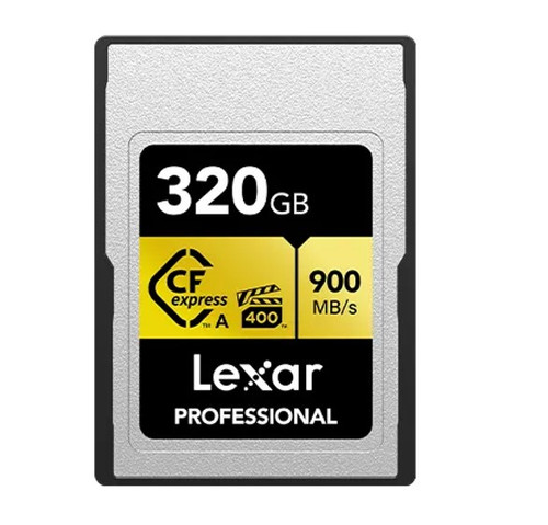 Lexar Professional CFexpress Type  A  card Gold series 320GB -- CFexpress Type A Professional  Gold Series, up to  900MB/s read, 800MB/s write