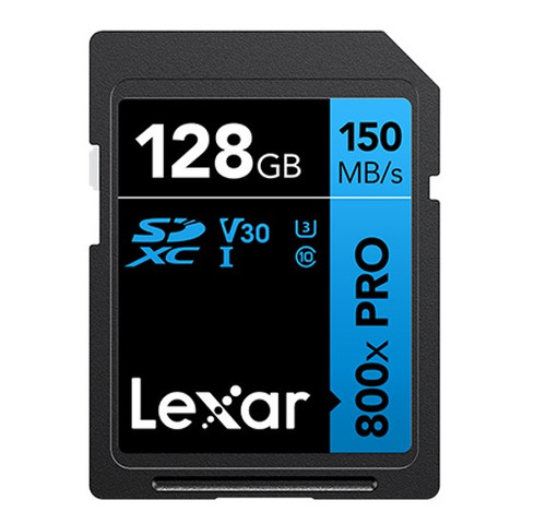 Lexar High-Performance 800x PRO 128GB SDHCSDXC UHS-I Card BLUE Series  up to 150MB/s1 shoot high-quality images and stunning 1080p Full-HD and 4K U