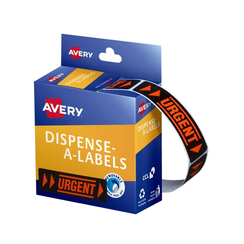 Avery Urgent Dispenser Labels, 64 x 19 mm, 125 Labels (937251)