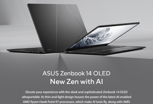 ASUS ZenBook 14'AMD AI R7 3K (2880 x 1800) OLED 16:10, LPDDR5X 32G, USB-C Display / PD, 1TB PCIE G4 Jade Black Win11 Home, 1.2kg Notebook ~i7 ASUS ZenBook 14'AMD AI R7 3K (2880 x 1800) OLED 16:10, LPDDR5X 32G, USB-C Display / PD, 1TB PCIE G4 Jade Black Win11 Home, 1.2kg Notebook ~i7