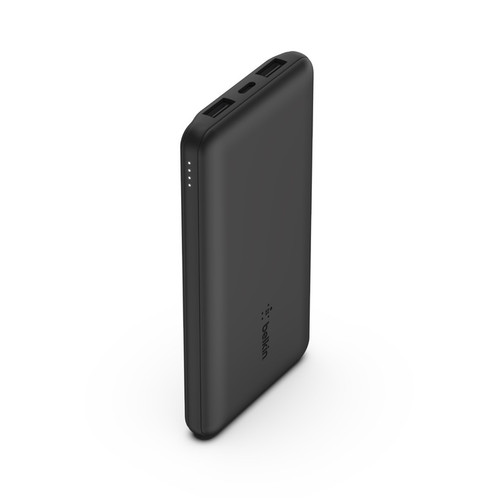 Belkin BoostCharge Power Bank 10K (Triple-Port) - Black (BPB011BTBK), 2xUSB-A, 1xUSB-C, USB-C to USB-A Cable, 15W Total Power, LED light indicater Belkin BoostCharge Power Bank 10K (Triple-Port) - Black (BPB011BTBK), 2xUSB-A, 1xUSB-C, USB-C to USB-A Cable, 15W Total Power, LED light indicater