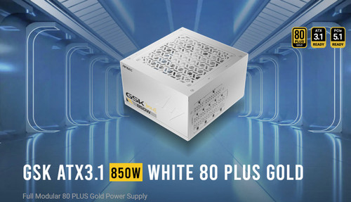 Antec GSK850 80+ Gold White Fully Modular ATX 3.1, PCI-E 5.1 latest High Quality Japanese Capacitors, Ultimate performance and reliability, PSU Antec GSK850 80+ Gold White Fully Modular ATX 3.1, PCI-E 5.1 latest High Quality Japanese Capacitors, Ultimate performance and reliability, PSU