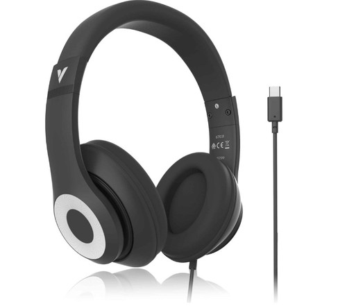 Verbatim Audio Headphone Classic Type C - Black, Clear Sound, Comfort, Robust Construction, Easy modern connection. Headset. Office & School 2025 Verbatim Audio Headphone Classic Type C - Black, Clear Sound, Comfort, Robust Construction, Easy modern connection. Headset. Office & School 2025