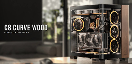 Antec C8 CURVE Wood E-ATX, ATX Seamelss View Front and Side, USB-C, 4mm Tempered Glass, 360mm liquid cooler top, bottom, side. 2x USB 3.0 Black Case. Antec C8 CURVE Wood E-ATX, ATX Seamelss View Front and Side, USB-C, 4mm Tempered Glass, 360mm liquid cooler top, bottom, side. 2x USB 3.0 Black Case.