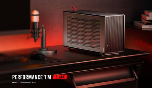 Antec Performance 1 M Black Mini-ITX Refined Aluminum Finish,  USB 3.1 Type-C, PCI-E Riser Cable included Compact Performance Case