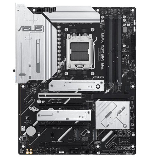 ASUS AMD PRIME X870-P WIFI-CSM (AM5) ATX Motherboard 4x DDR5 192GB, 1x PCIe 5.0 x16 slot, 4 x M.2 slots, 2x SATA, Wi-Fi 7, 1 x HDMI ASUS AMD PRIME X870-P WIFI-CSM (AM5) ATX Motherboard 4x DDR5 192GB, 1x PCIe 5.0 x16 slot, 4 x M.2 slots, 2x SATA, Wi-Fi 7, 1 x HDMI