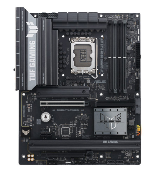 ASUS TUF GAMING B860-PLUS WIFI LGA1851 ATX Motherboard 256GB, 4x DDR5, 1 x PCIe 5.0, 3 x M.2 slots, 4 x SATA, WiFi 7, 1 x HDMI, 1 x DP ASUS TUF GAMING B860-PLUS WIFI LGA1851 ATX Motherboard 256GB, 4x DDR5, 1 x PCIe 5.0, 3 x M.2 slots, 4 x SATA, WiFi 7, 1 x HDMI, 1 x DP