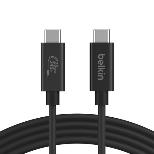 Belkin Connect USB4 Cable (2M/6.6ft) Black - (INZ004BT2MBK), Thunderbolt 4,Thunderbolt 3, USB 3.2, USB 3.0,& USB 2.0 Devices Up To 20 Gbps Speed Belkin Connect USB4 Cable (2M/6.6ft) Black - (INZ004BT2MBK), Thunderbolt 4,Thunderbolt 3, USB 3.2, USB 3.0,& USB 2.0 Devices Up To 20 Gbps Speed