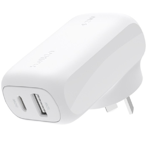 Belkin BoostCharge USB-C PD 3.0 PPS Wall Charger 42W - White(WCB009auWH),Dynamic Power Delivery,Compact,travel-ready design,USB-C PD 3.0 Certified,2YR Belkin BoostCharge USB-C PD 3.0 PPS Wall Charger 42W - White(WCB009auWH),Dynamic Power Delivery,Compact,travel-ready design,USB-C PD 3.0 Certified,2YR