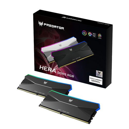 PREDATOR HERA DDR5 96GB Black 48GBx2 6400Mhz 1R8 CL32 Supports Intel XMP 3.0 and AMD EXPO CL32-39-39-102 1.35 V PREDATOR HERA DDR5 96GB Black 48GBx2 6400Mhz 1R8 CL32 Supports Intel XMP 3.0 and AMD EXPO CL32-39-39-102 1.35 V