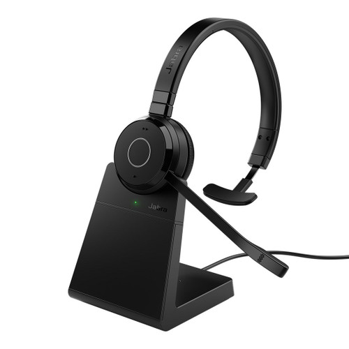 Jabra Evolve 65 TE Link390a Teams Mono Stand Bluetooth Headset, 16-hour battery life, 30-metre wireless range, Passive Noise Cancellation, Busy Light Jabra Evolve 65 TE Link390a Teams Mono Stand Bluetooth Headset, 16-hour battery life, 30-metre wireless range, Passive Noise Cancellation, Busy Light