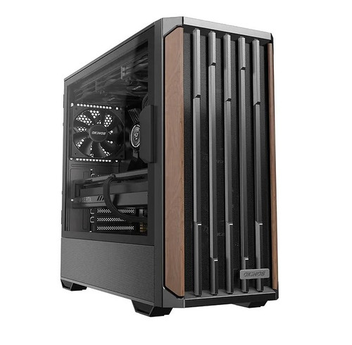 OKINOS Cypress P7 Genuine Walnut Wood Trim ATX, Type-C, Support 360mm Radiator on Top, 4 x 120mm PWM Fans, Black Stylish Premium Case OKINOS Cypress P7 Genuine Walnut Wood Trim ATX, Type-C, Support 360mm Radiator on Top, 4 x 120mm PWM Fans, Black Stylish Premium Case