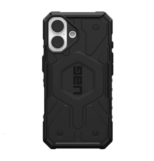 UAG Pathfinder MagSafe Apple iPhone 16 (6.1') Rugged Case - Black (114470114040), 18ft Drop Protection (5.4M), Tactical Grip, Raised Screen Surround