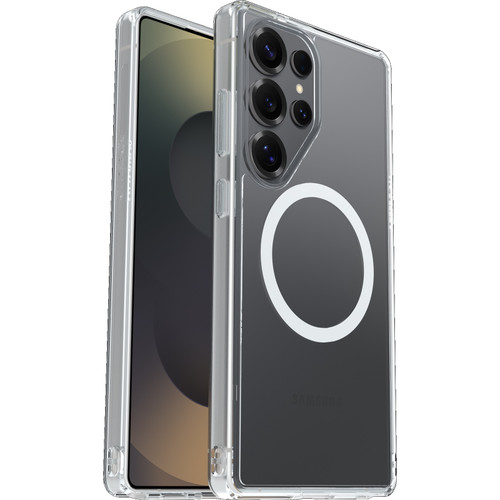 OtterBox Symmetry Clear Magnets Samsung Galaxy S25 Ultra 5G (6.9') Case Clear - (77-97520), DROP+ 3X Military Standard, Raised Edges, 7 Years Warranty