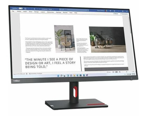 Lenovo ThinkVision S27i-30 27' FHD 100Hz FreeSync LED IPS Monitor 1920x1080 4ms 16:9 Tilt Adjustment VGA HDMI 3.5mm Out VESA Frameless 3yrs 62AFKAR2AU