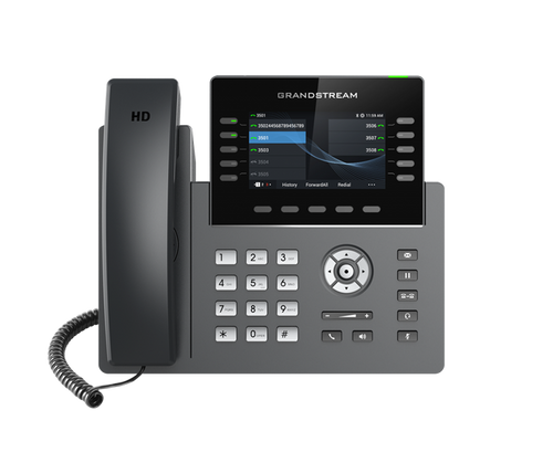 Grandstream GRP2615 10 Line IP Phone, 16 SIP Accounts, 480x272 Colour Screen, HD Audio, Powerable Via POE