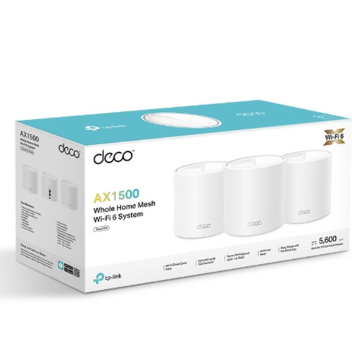 TP-Link Deco X1500(3-pack) AX1500 Whole Home Mesh Wi-Fi 6 System TP-Link Deco X1500(3-pack) AX1500 Whole Home Mesh Wi-Fi 6 System