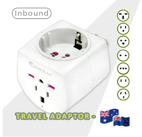 Sansai Universal Travel Adaptor 10A 240V 2400W 50Hz compatible for UK/USA/China/Japan/Italy and more other countries travel in Australia & New Zealand Sansai Universal Travel Adaptor 10A 240V 2400W 50Hz compatible for UK/USA/China/Japan/Italy and more other countries travel in Australia & New Zealand