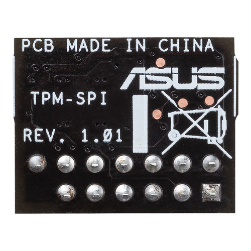 ASUS TPM-SPI TPM Chip, Improve Your Computer's Security. 14-1 pin and SPI interface, Nuvoton NPCT750, Compliant With TCG Specification Family 2.0 ASUS TPM-SPI TPM Chip, Improve Your Computer's Security. 14-1 pin and SPI interface, Nuvoton NPCT750, Compliant With TCG Specification Family 2.0