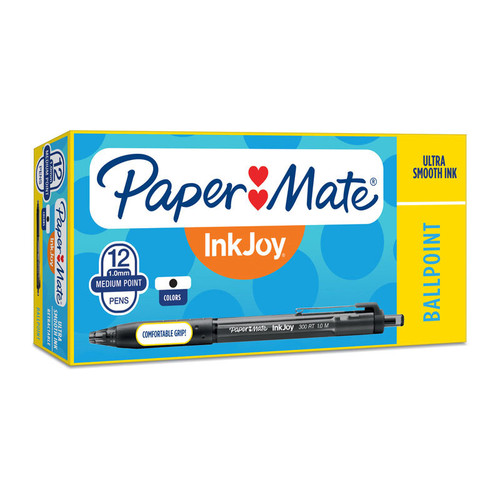 Paper Mate InkJoy 300RT BP Blk Pack of 12 Paper Mate InkJoy 300RT BP Blk Pack of 12