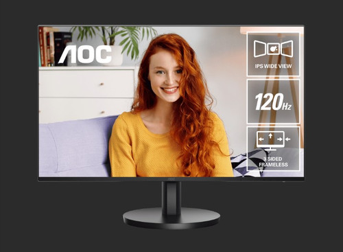 AOC 23.8' 1920 × 1080 FHD. 120Hz. 1ms. 4ms. Anti-Blue Light, USB-C (DP Alt, 65W) × 1, HDMI 1.4 ×1.2Wx2 Speakers. IPS Monitor 2025 New