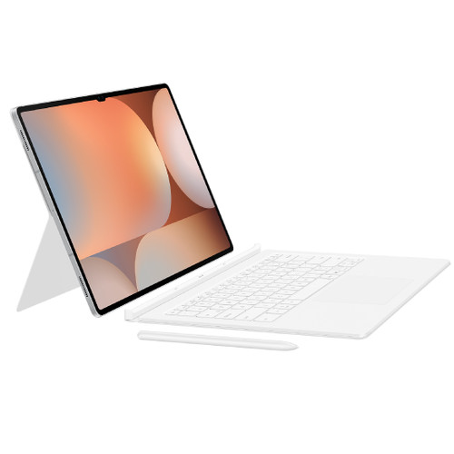 Samsung Galaxy Tab S10 Ultra / Tab S9 Ultra Book Cover Keyboard White - Magnetic, Effortless Comes In 150°, Wireless Sharing, AI Key,1 Year Warranty