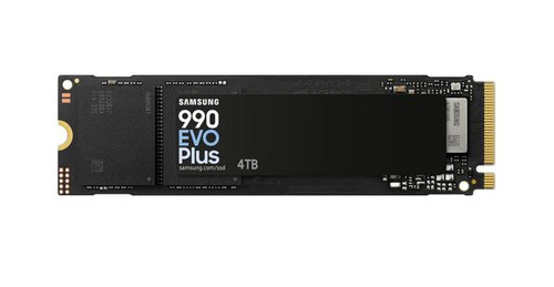 Samsung 990 EVO Plus 4TB PCIe Gen5 NVMe SSD 7250MB/s 6300MB/s R/W 1050K/1400K IOPS 2400TBW 1.5M hrs V-NAND TLC AES 256-bit Encryption 5yr wty