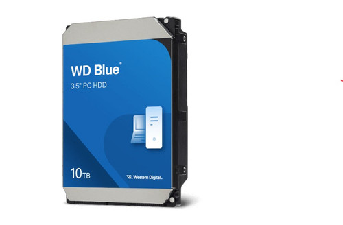 Western Digital WD Blue PC Desktop Hard Drive - 10TB, 3.5', SATA, up to 260MB/s, 7200 RPM, CMR, 512MB, 2Y Warranty Western Digital WD Blue PC Desktop Hard Drive - 10TB, 3.5', SATA, up to 260MB/s, 7200 RPM, CMR, 512MB, 2Y Warranty