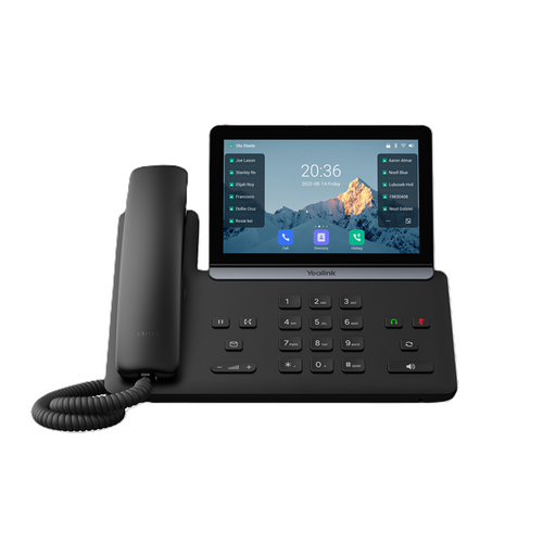 Yealink SIP-T88W IP Phone, 7' Touchscreen, Android 13, HD Voice, Bluetooth 5.0, Wi-Fi 6, Dual USB, PoE, Wall Mountable, Optional BTH88 Handset