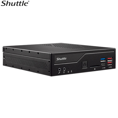 Shuttle DH670 Slim Mini PC 1L Barebone- Intel 12th/13th/14th Gen, 2x DDR4, 2.5' HDD/SSD bay, 2xLAN, 2x RS232(RS422/485), 2xHDMI, 2xDP, 120W