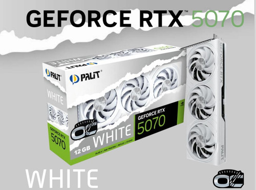 PALIT RTX5070 WHITE OC 12GB GDDR7 192bit 3-DP HDMI NE75070U19K0-GB2050W PALIT RTX5070 WHITE OC 12GB GDDR7 192bit 3-DP HDMI NE75070U19K0-GB2050W