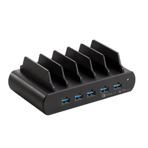Shintaro 150W 5-Port GaN Charger USB-C &amp; USB-A (Docking Bays) Multi-Port Fast Charing for Laptops, Smartphones, Tablets - Power Sharing Optimisation