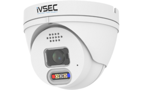 IVSEC TURRET IP CAMERA 8MP 2.8MM FIXED LENS 15FPS POE IP66 LED ALERT 2 WAY AUDIO