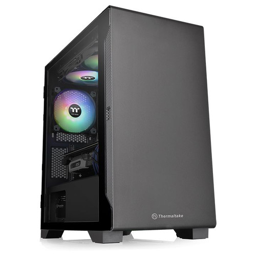 Thermaltake CA-1Q9-00S1WN-00, S100, Micro-ATX, Tempered Glass, Drive Bays: 2x2.5", 2x3.5" or 2x2.5", Expansion Slot: 4, Motherboard Support: Mini-ITX/Micro-ATX, Pre-Installed Fan: 1x120mm, Black, 2 Year Warranty Thermaltake CA-1Q9-00S1WN-00, S100, Micro-ATX, Tempered Glass, Drive Bays: 2x2.5", 2x3.5" or 2x2.5", Expansion Slot: 4, Motherboard Support: Mini-ITX/Micro-ATX, Pre-Installed Fan: 1x120mm, Black, 2 Year Warranty