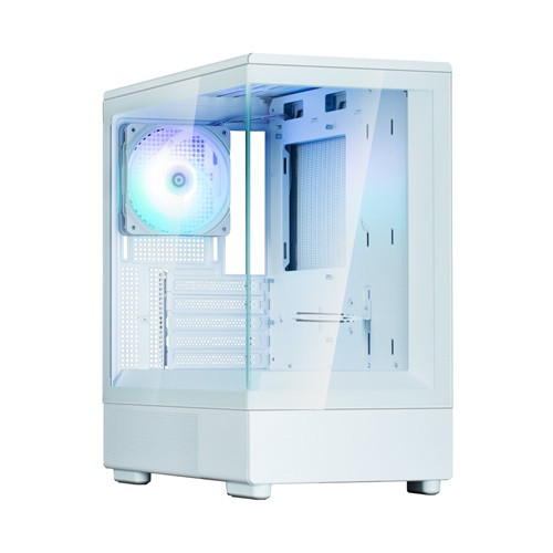 Zalman P10 White, Mini-Tower, Tempered Glass, Drive Bays, 2x Combo (3.5" Or 2.5"), 1x 2.5", Expansion Slot: 5, Motherboard Support: mATX / Mini-ITX, Pre-Installed Fan: 1x 120mm ARGB, 1 Year Warranty Zalman P10 White, Mini-Tower, Tempered Glass, Drive Bays, 2x Combo (3.5" Or 2.5"), 1x 2.5", Expansion Slot: 5, Motherboard Support: mATX / Mini-ITX, Pre-Installed Fan: 1x 120mm ARGB, 1 Year Warranty