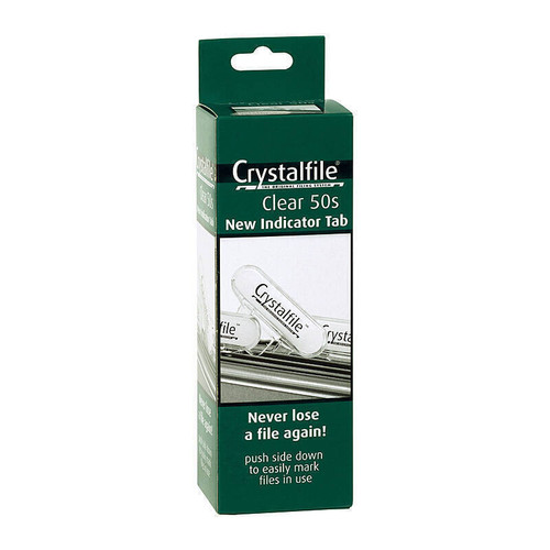 Crystalfile Indicator Tabs Clear Box of 50 Crystalfile Indicator Tabs Clear Box of 50