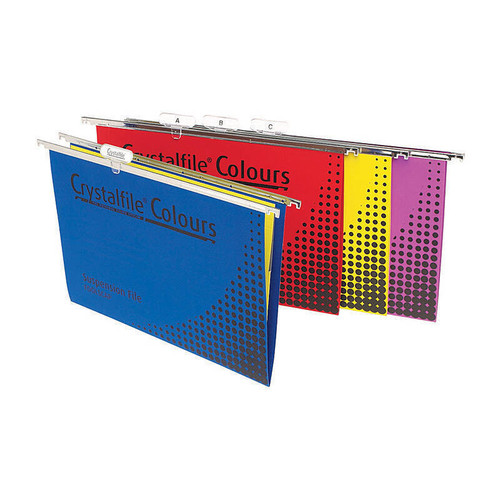 Crystalfile Suspension Files Complete Assorted Colours Box of 25 Crystalfile Suspension Files Complete Assorted Colours Box of 25