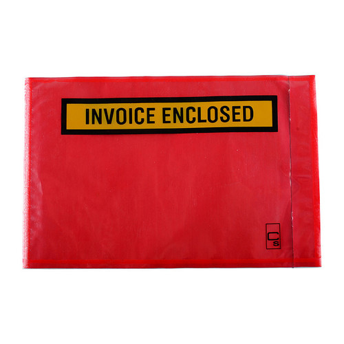 Cumberland Packaging Envelope Invoice Enclosed Red B1000 Cumberland Packaging Envelope Invoice Enclosed Red B1000
