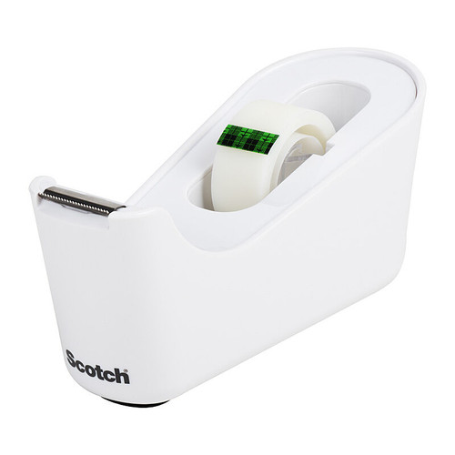 Scotch Tape Dispenser C18-W White w/Roll of Tape
