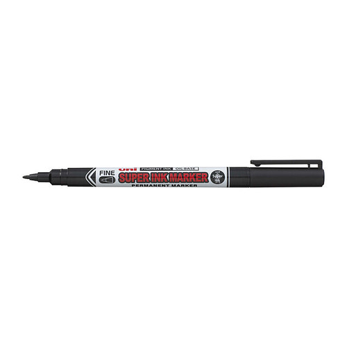 Uni Super Ink Permanent Marker Black Box 12