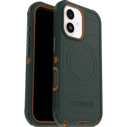 OtterBox Defender Pro MagSafe Apple iPhone 17 (6.3') Case Green Intrigue - (77-98362), DROP+ 7X Military Standard, Tri-Layer, 7 Years Warranty