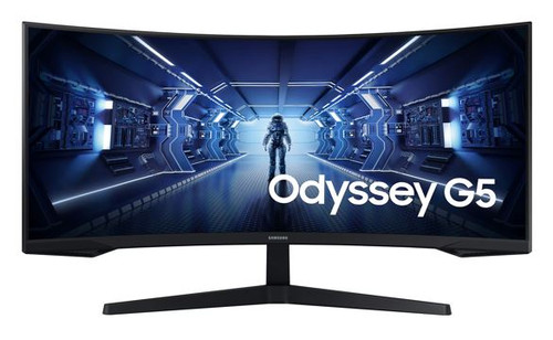 Samsung 34' Odyssey G55T WQHD Curved 3440x1440 21:9 1000R 165Hz 1ms 250 cd/㎡ FreeSync VA DP HDMI Headphone Tilt VESA Gaming Monitor Black 3YR Samsung 34' Odyssey G55T WQHD Curved 3440x1440 21:9 1000R 165Hz 1ms 250 cd/㎡ FreeSync VA DP HDMI Headphone Tilt VESA Gaming Monitor Black 3YR