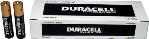 Battery Duracell Alkaline AAA Bulk Box 24
