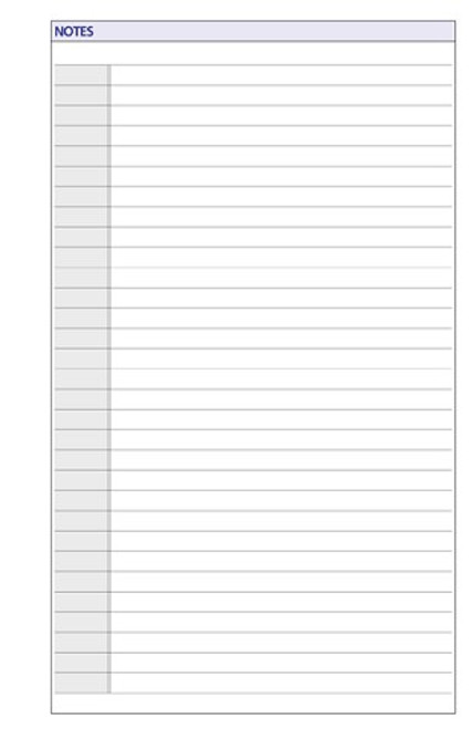 Diary Refill Dayplanner Pocket Organiser Notes KT3007